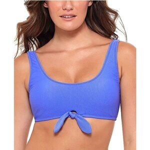Salt Cove Bikini Top LILAC Knot Swim Tie-Front Bralette Swimwear Bathing Suit M